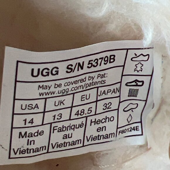 Ugg Black Leather Mens Ascot Slippers With Shearling Lining Size 14 - Picture 7 of 8